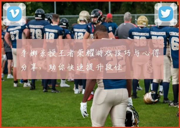 李娜亲授王者荣耀游戏技巧与心得分享，助你快速提升段位